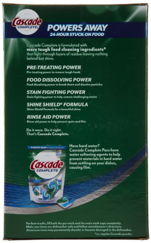Cascade Complete Powder Dishwasher Detergent, Fresh Scent, for Large Families, Everyday Use, Powerful Clean, 75 Oz