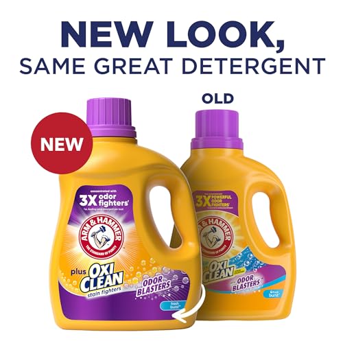 Arm & Hammer Plus OxiClean Odor Blasters Fresh Burst Laundry Detergent for Strong Stain Removal and Odor Elimination, 1